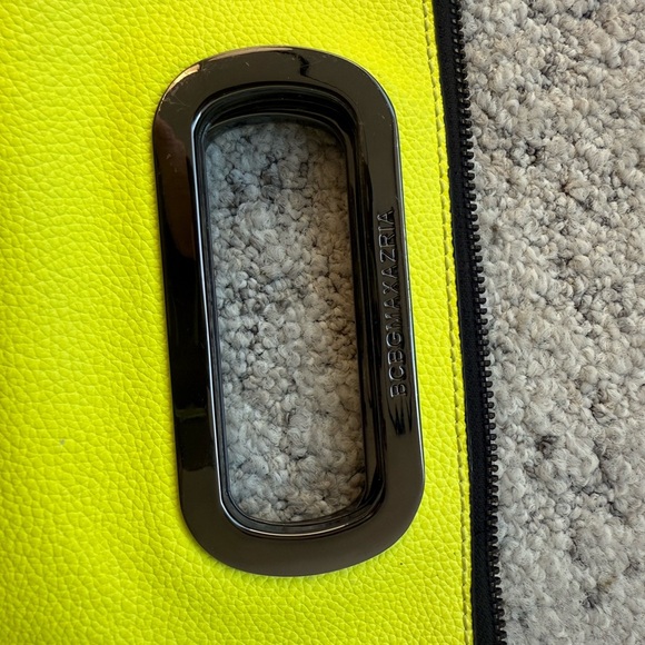 BCBGMaxAzria Bold Yellow Wristlet neon in Great condition minor marks see pics - Picture 14 of 16